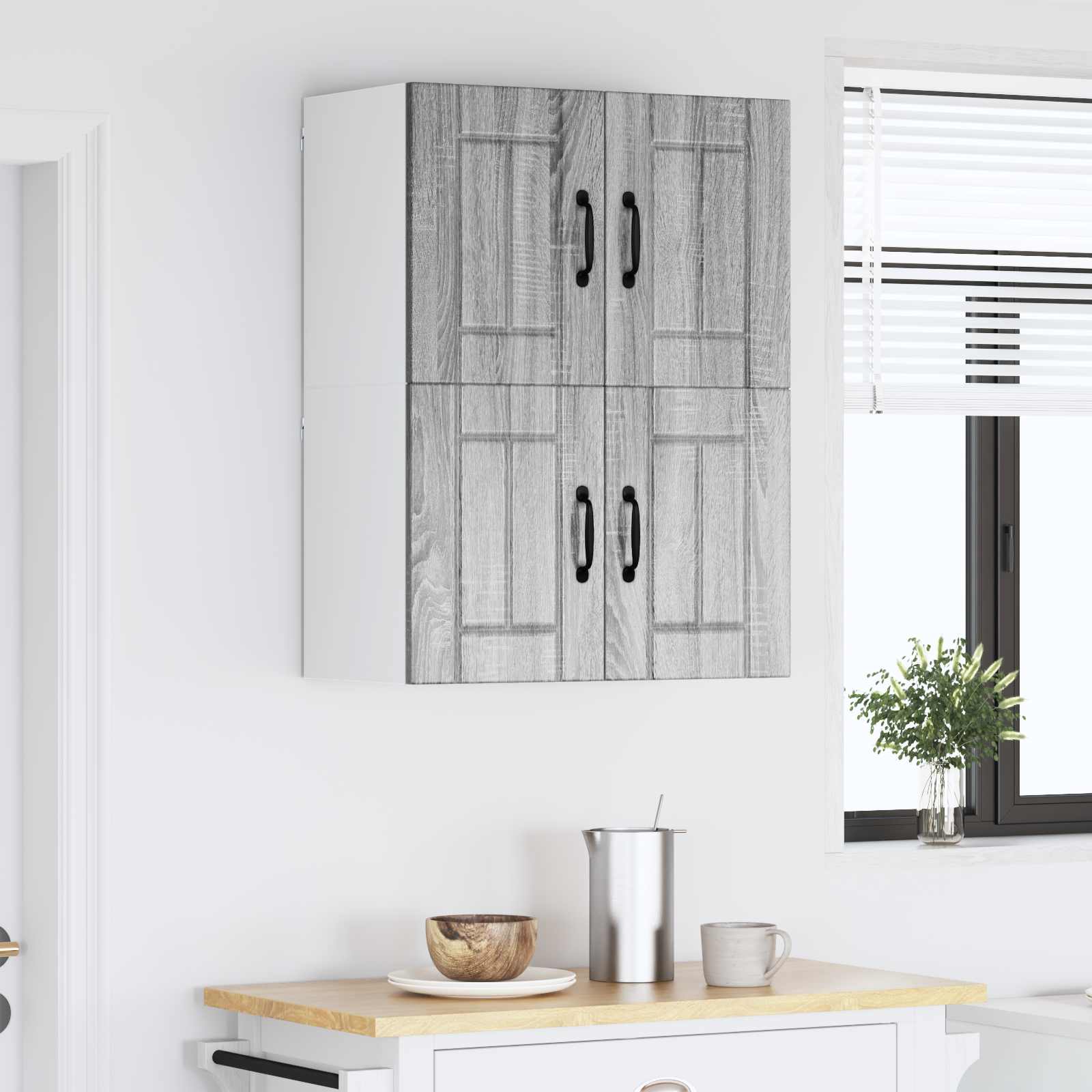 Armadietto a muro LUCCA 2 pcs Grigio Sonoma 60 x 31 x 40 cm | homemem39