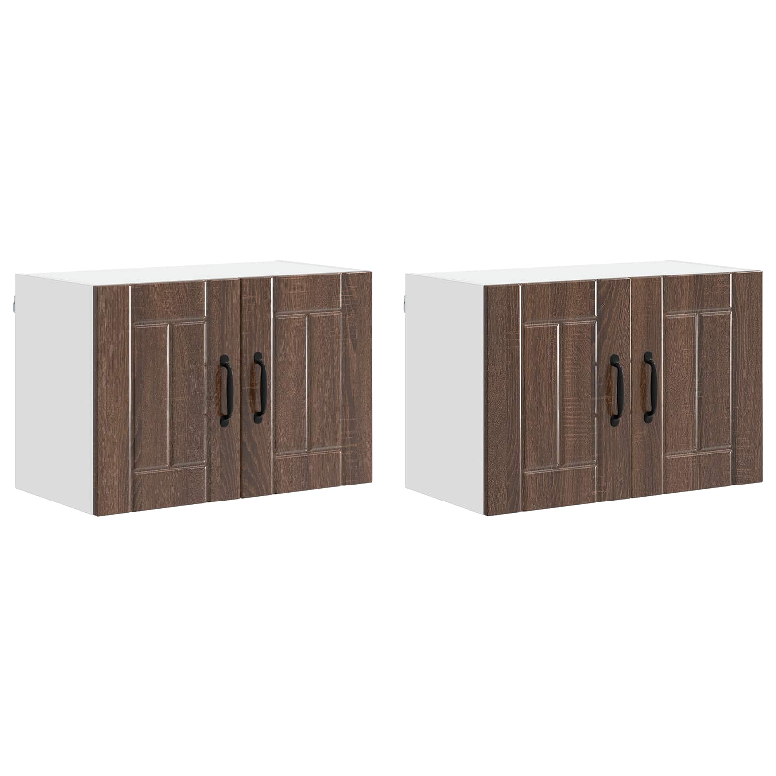 Armadietto a muro LUCCA 2 pcs Rovere Marrone 60 x 31 x 40 cm | homemem39