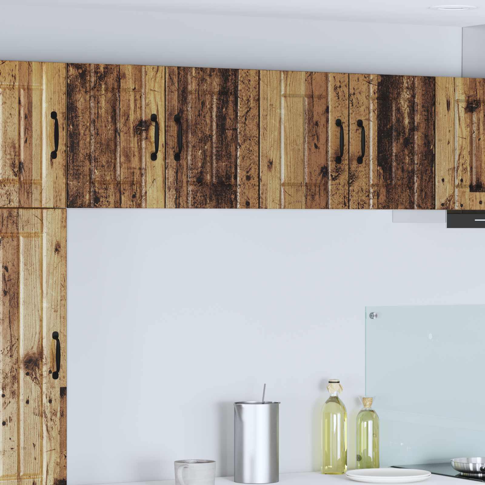 Armadietto a muro LUCCA 2 pcs Legno antico 60 x 31 x 40 cm | homemem39