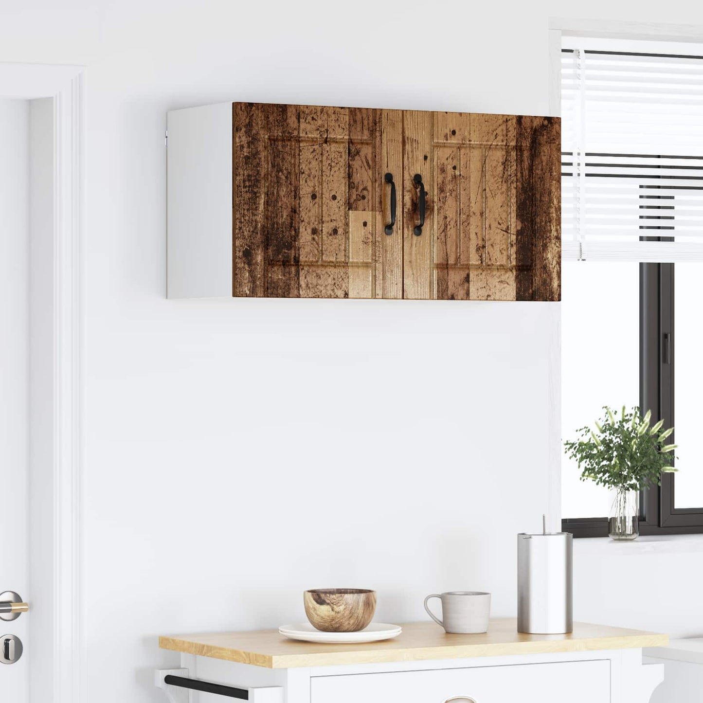 Armadietto a muro LUCCA Legno antico 80 x 31 x 40 cm