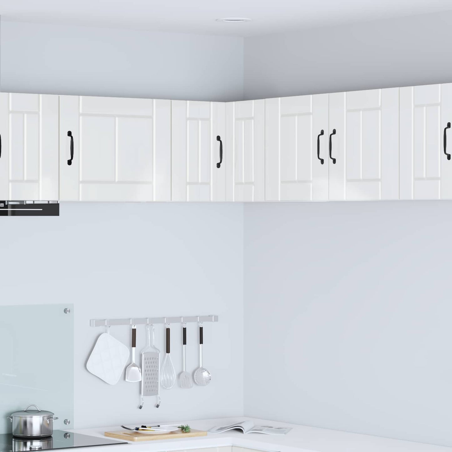 Mobile angolare per parete LUCCA Bianco Lucido 57 x 57 x 40 cm