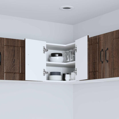 Mobile angolare per parete LUCCA Rovere Marrone 57 x 57 x 40 cm