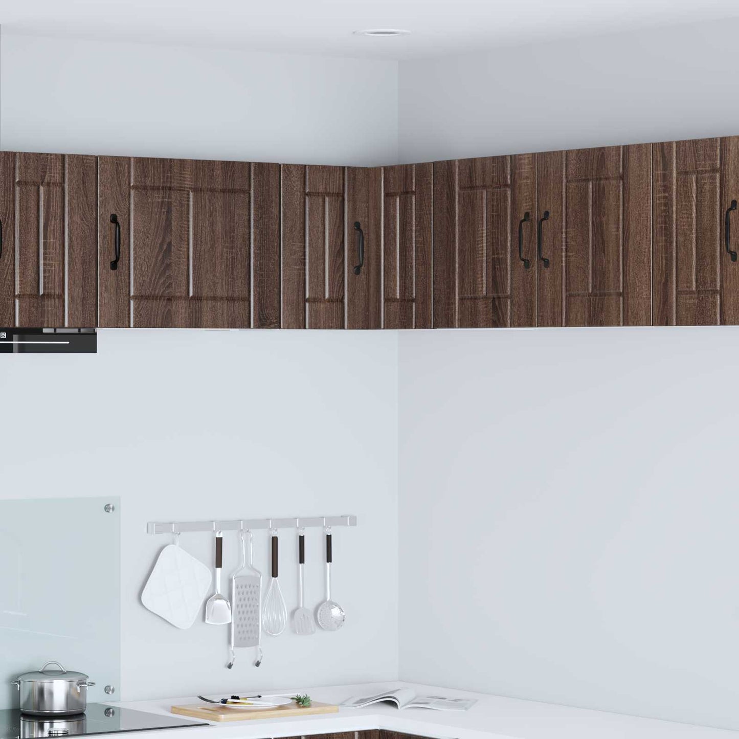 Mobile angolare per parete LUCCA Rovere Marrone 57 x 57 x 40 cm