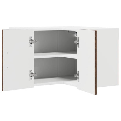 Mobile angolare per parete LUCCA Rovere Marrone 57 x 57 x 40 cm