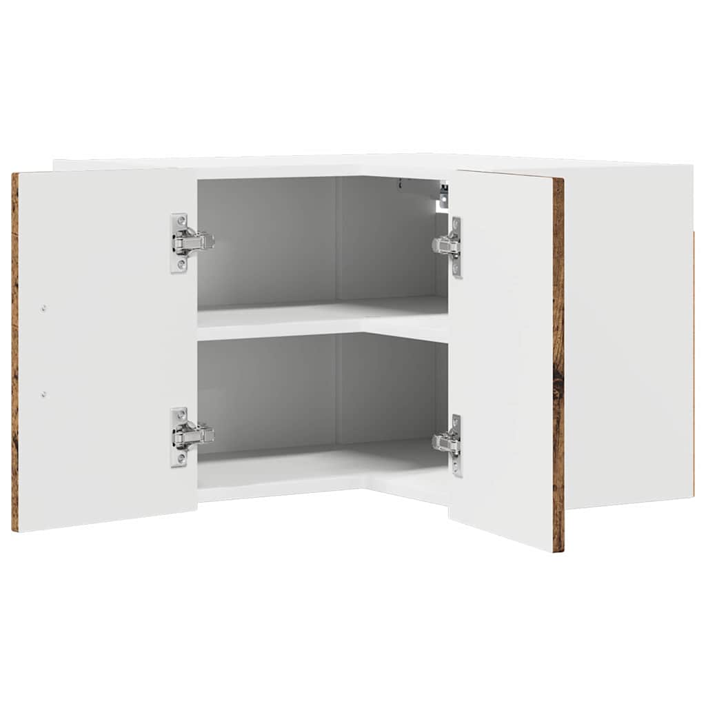 Mobile angolare per parete LUCCA Legno antico 57 x 57 x 40 cm