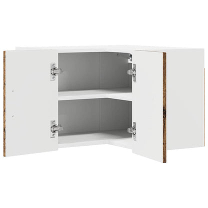 Mobile angolare per parete LUCCA Legno antico 57 x 57 x 40 cm