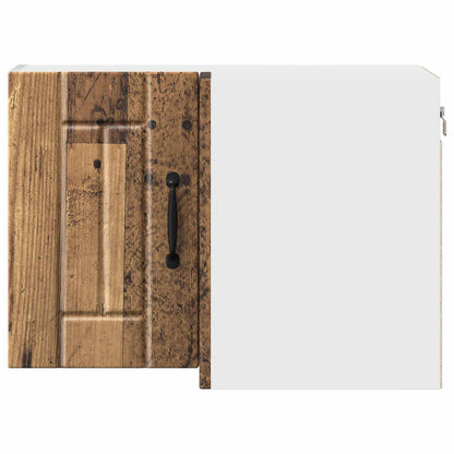 Mobile angolare per parete LUCCA Legno antico 57 x 57 x 40 cm