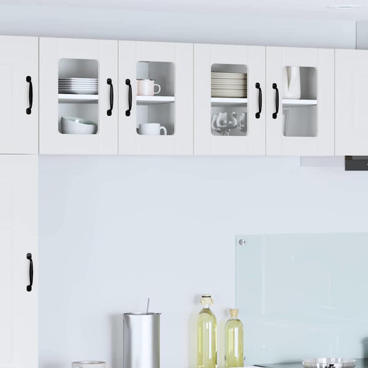 Mobile in vetro da parete LUCCA 2 pcs Bianco 60 x 31 x 40 cm