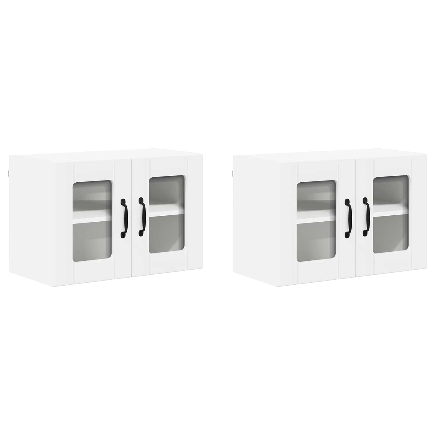 Mobile in vetro da parete LUCCA 2 pcs Bianco 60 x 31 x 40 cm