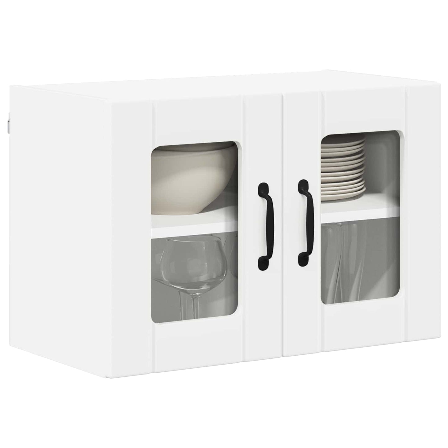 Mobile in vetro da parete LUCCA 2 pcs Bianco 60 x 31 x 40 cm