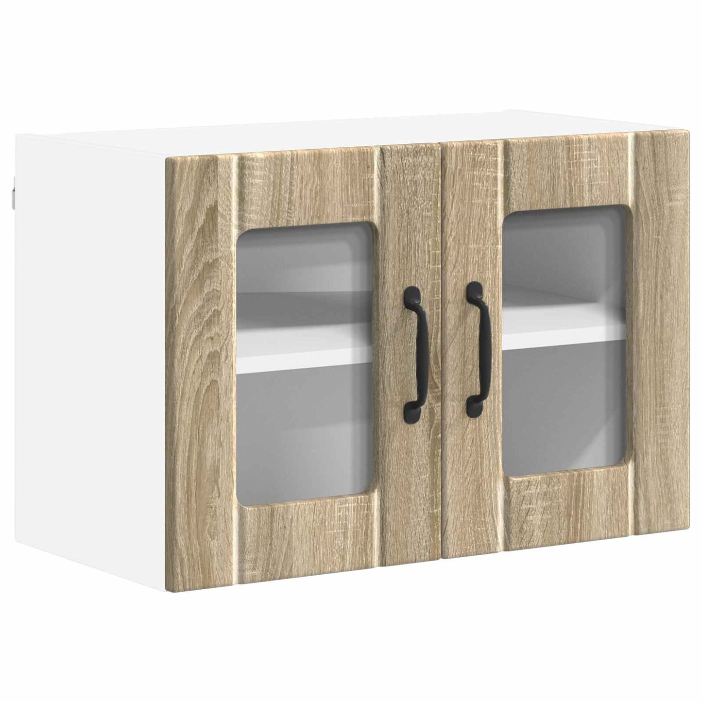 Mobile in vetro da parete LUCCA 2 pcs Rovere Sonoma
