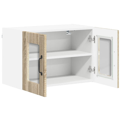 Mobile in vetro da parete LUCCA 2 pcs Rovere Sonoma