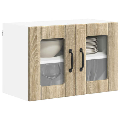 Mobile in vetro da parete LUCCA 2 pcs Rovere Sonoma