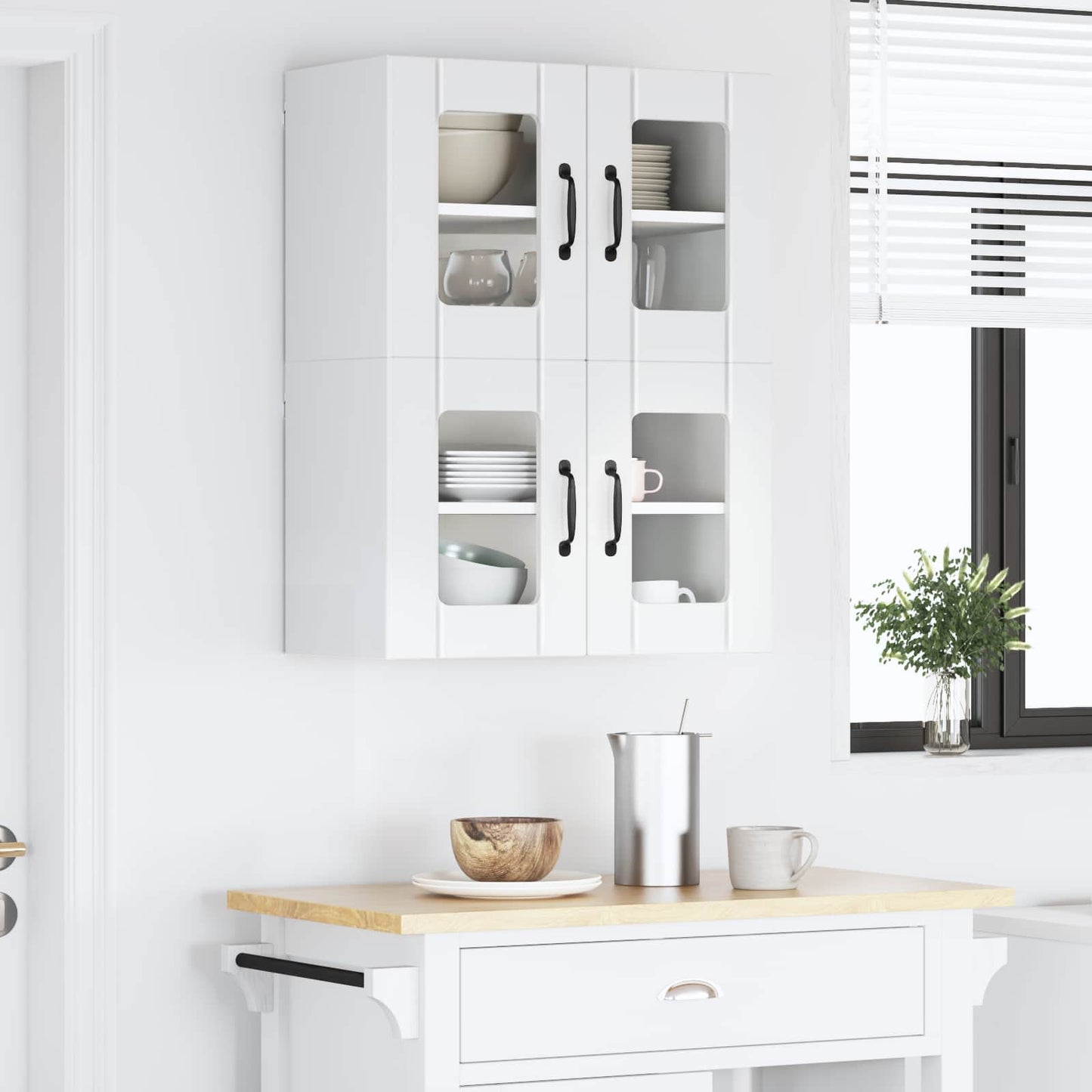 Pannello lavastoviglie Lucca 2 pcs Bianco Lucido | homemem39