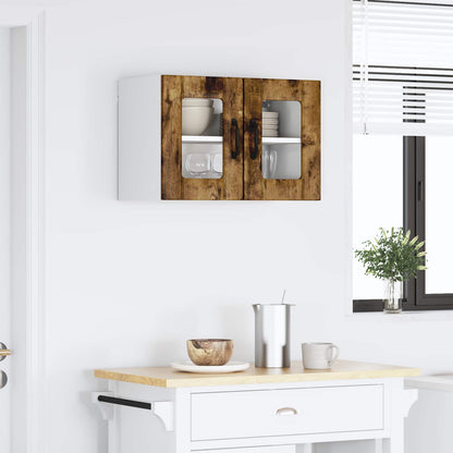 Mobile in vetro da parete LUCCA Rovere Fumo 60 x 31 x 40 cm