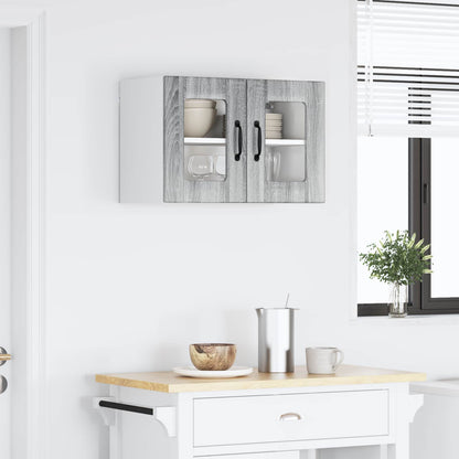 Mobile in vetro da parete LUCCA Grigio Sonoma 60 x 31 x 40 cm