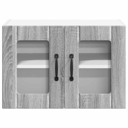 Mobile in vetro da parete LUCCA Grigio Sonoma 60 x 31 x 40 cm