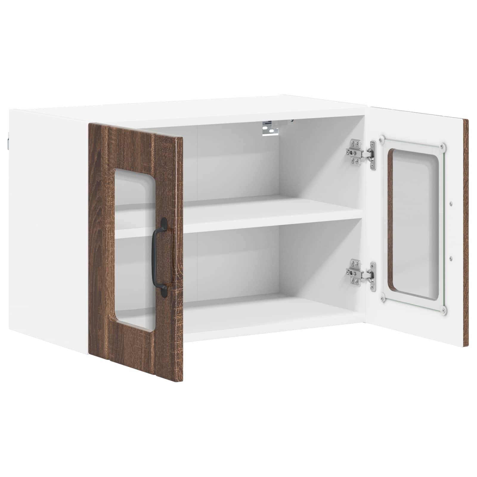 Armadi a pareti per cucina con porta Lucca 2 pcs Rovere Marrone | homemem39