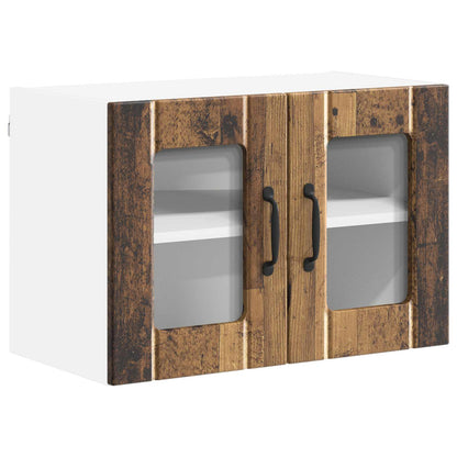 Mobile in vetro da parete LUCCA Legno antico 60 x 31 x 40 cm