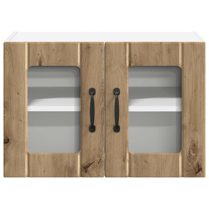 Mobile in vetro da parete LUCCA 2 pcs Rovere Artigianale