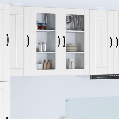 Mobile in vetro da parete LUCCA 2 pcs Bianco 40 x 31 x 80 cm