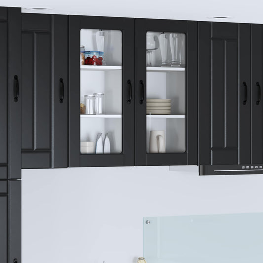 Pannello lavastoviglie Lucca 2 pcs Nero 40 x 31 x 80 cm | homemem39