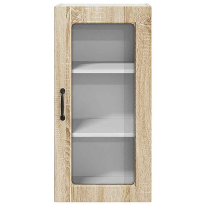 Mobile in vetro da parete LUCCA 2 pcs Rovere Sonoma