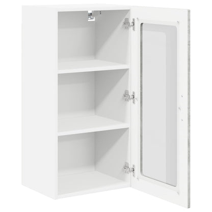 Mobile in vetro da parete LUCCA 2 pcs Grigio Cemento