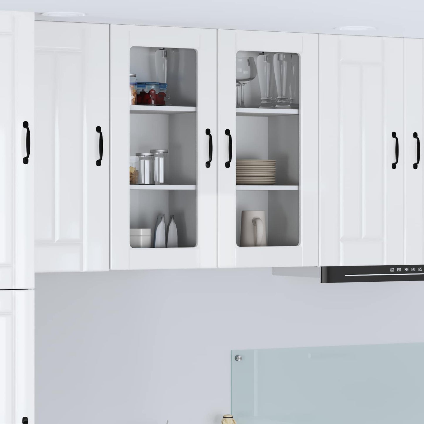 Pannello lavastoviglie Lucca 2 pcs Bianco Lucido | homemem39