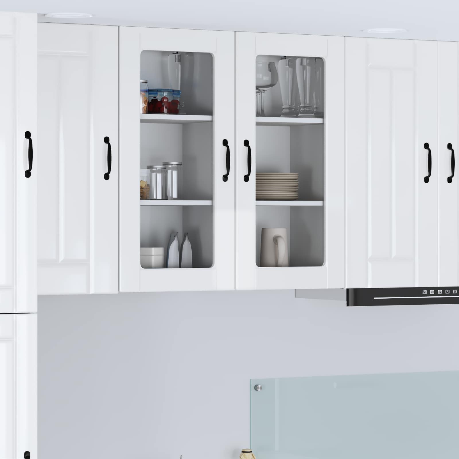 Pannello lavastoviglie Lucca 2 pcs Bianco Lucido | homemem39