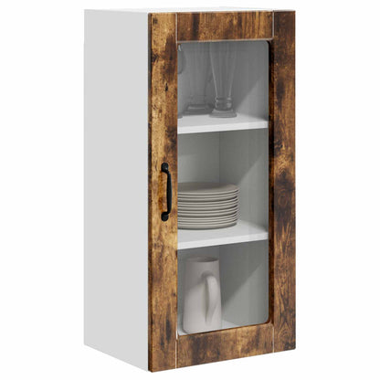 Mobile in vetro da parete LUCCA Rovere Fumo 40 x 31 x 80 cm