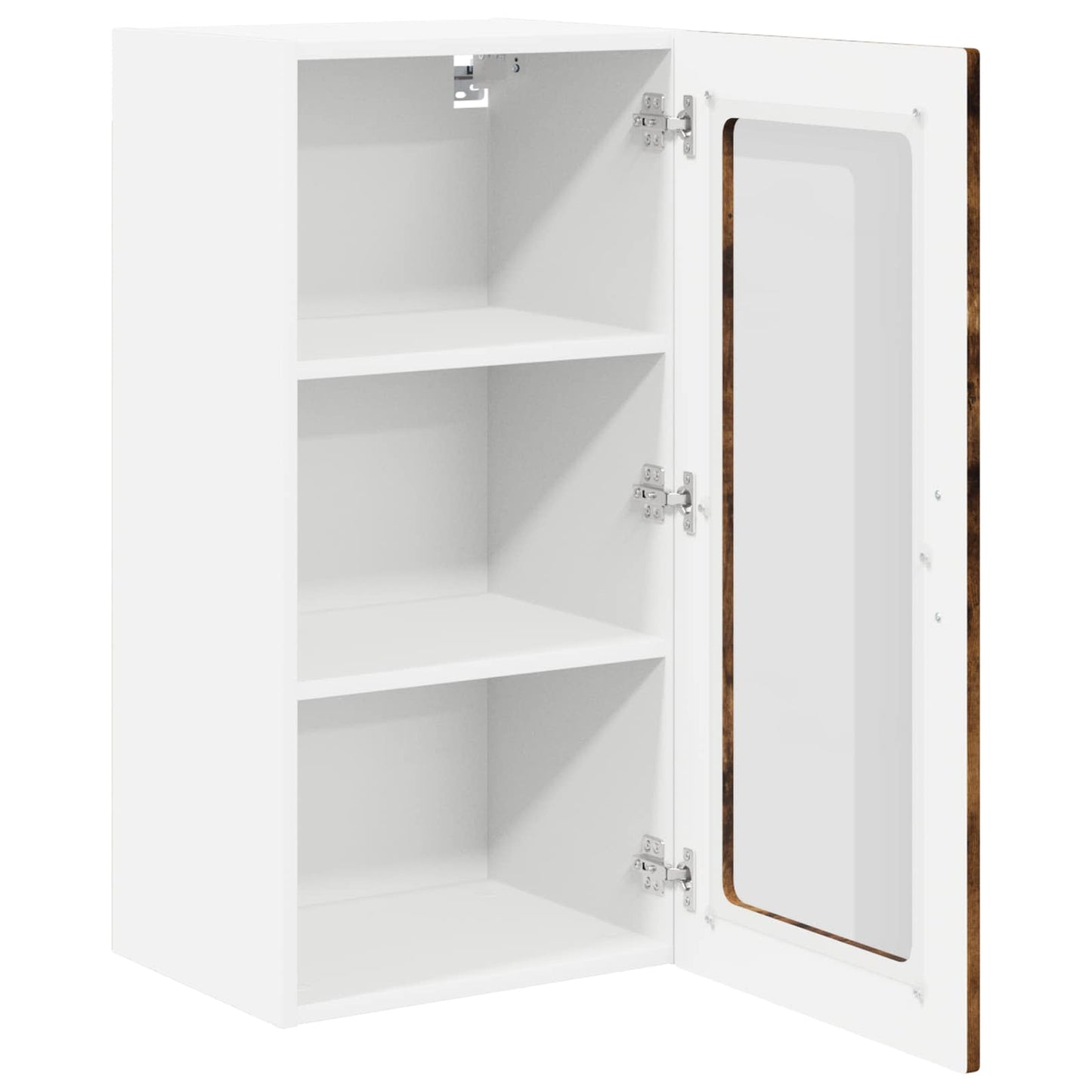 Mobile in vetro da parete LUCCA 2 pcs Rovere Fumo