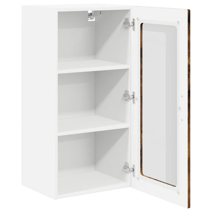 Mobile in vetro da parete LUCCA 2 pcs Rovere Fumo