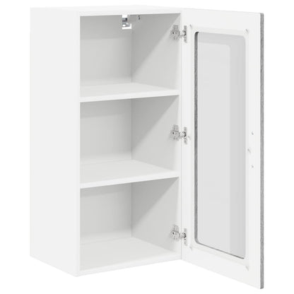 Mobile in vetro da parete LUCCA 2 pcs Grigio Sonoma
