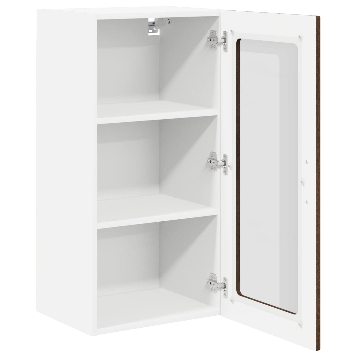 Mobile in vetro da parete LUCCA Rovere Marrone 40 x 31 x 80 cm