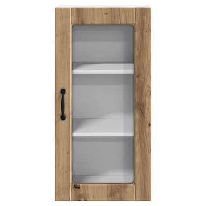 Mobile in vetro da parete LUCCA 2 pz Rovere Artigianale