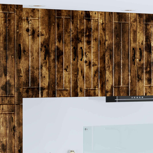 Armadietto a muro LUCCA 2 pz Rovere Fumo Legno ingegnerizzato