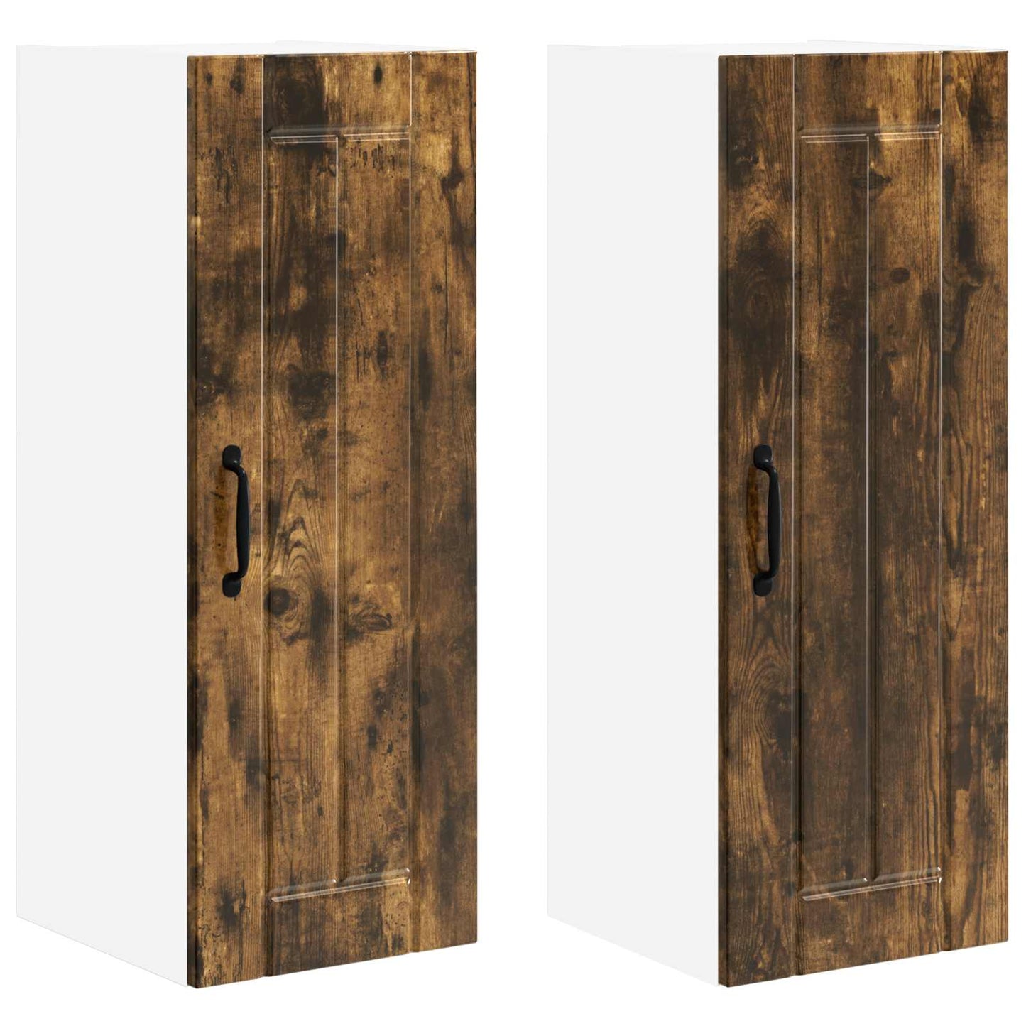 Armadietto a muro LUCCA 2 pz Rovere Fumo Legno ingegnerizzato