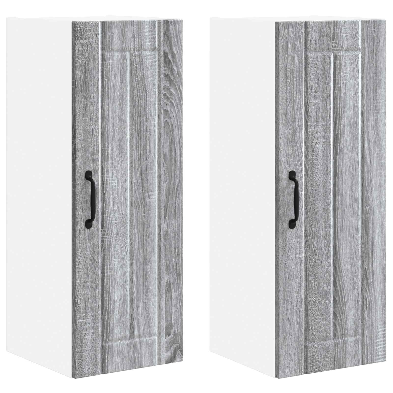 Armadietto a muro LUCCA 2 pcs Grigio Sonoma 30 x 31 x 80 cm | homemem39