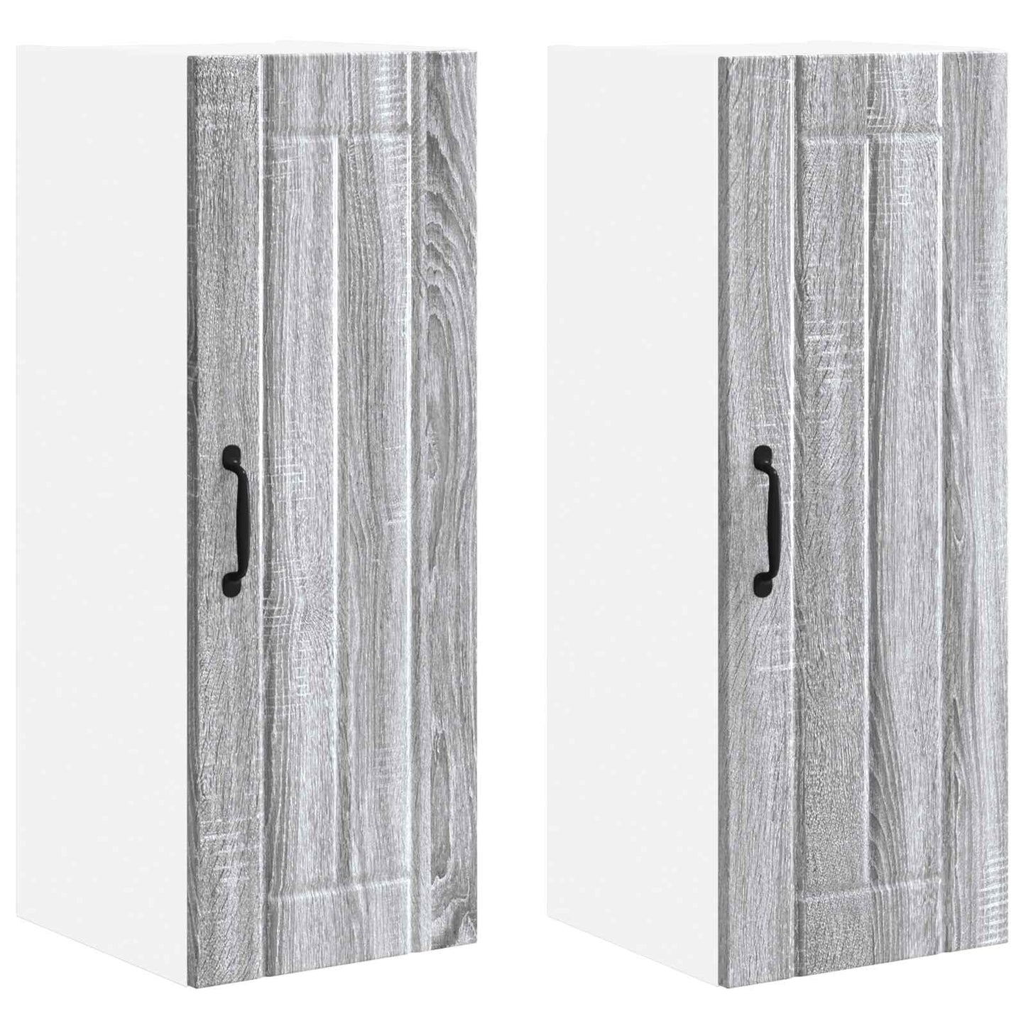 Armadietto a muro LUCCA 2 pz Grigio Sonoma Legno ingegnerizzato