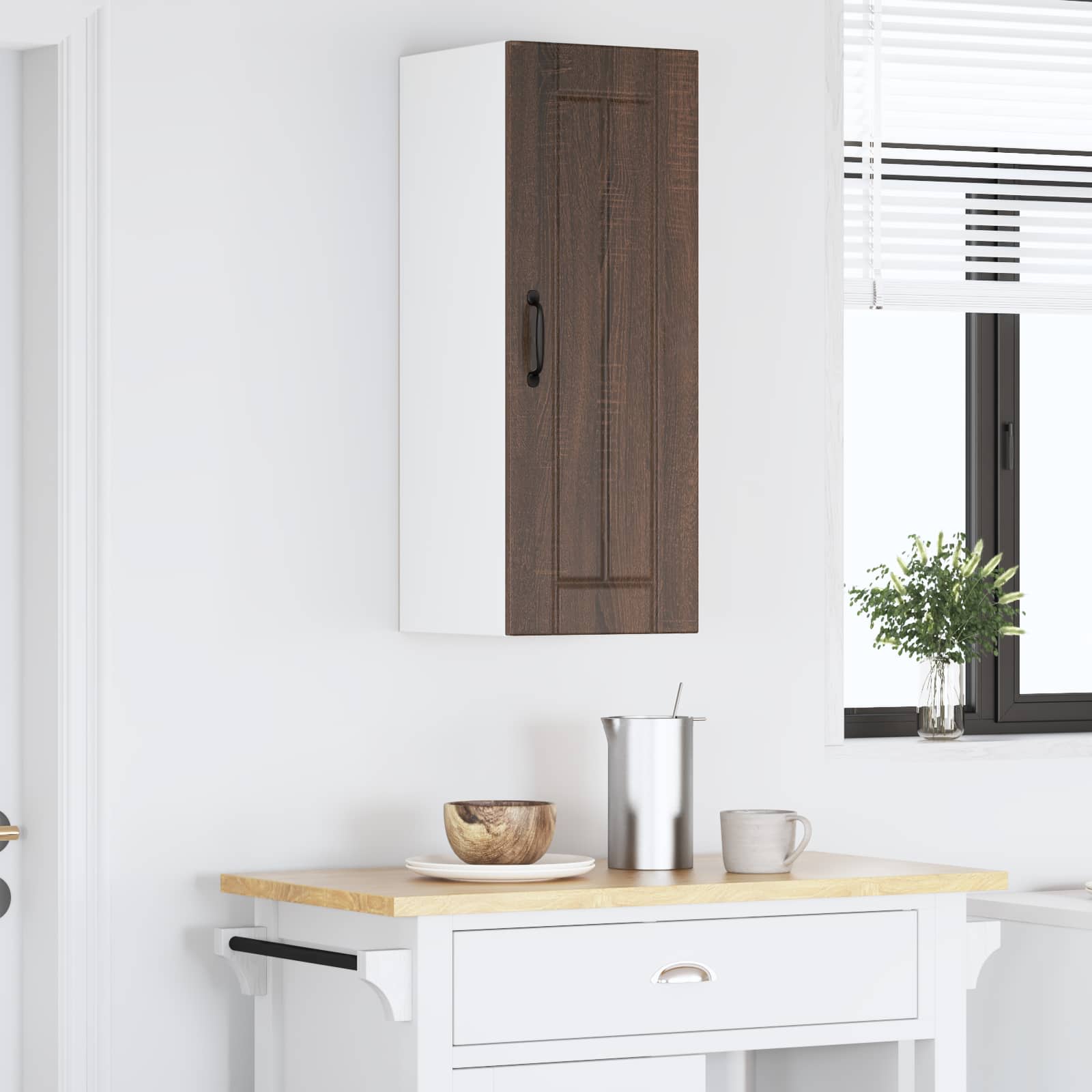 Armadietto a muro LUCCA Rovere Marrone 30 x 31 x 80 cm | homemem39