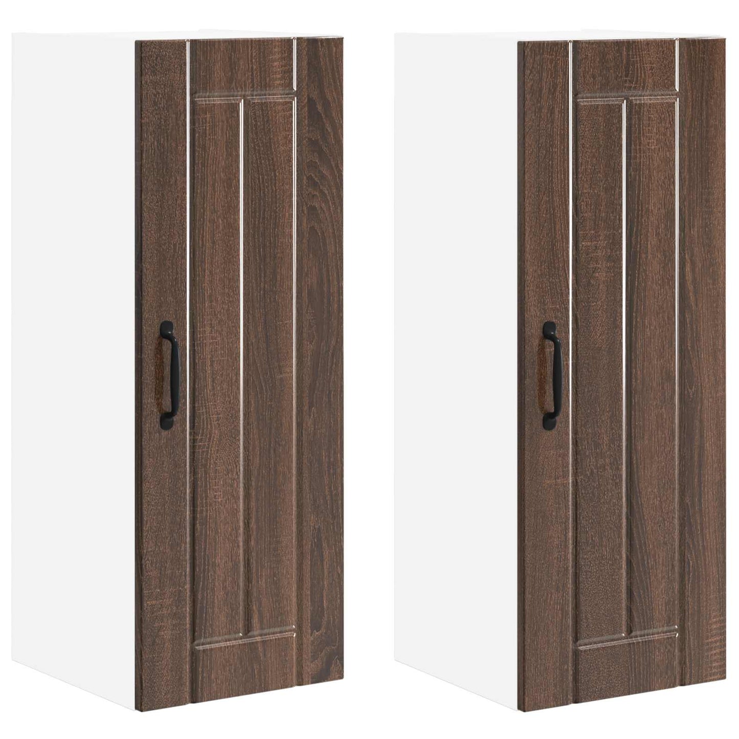 Armadietto a muro LUCCA 2 pcs Rovere Marrone 30 x 31 x 80 cm | homemem39