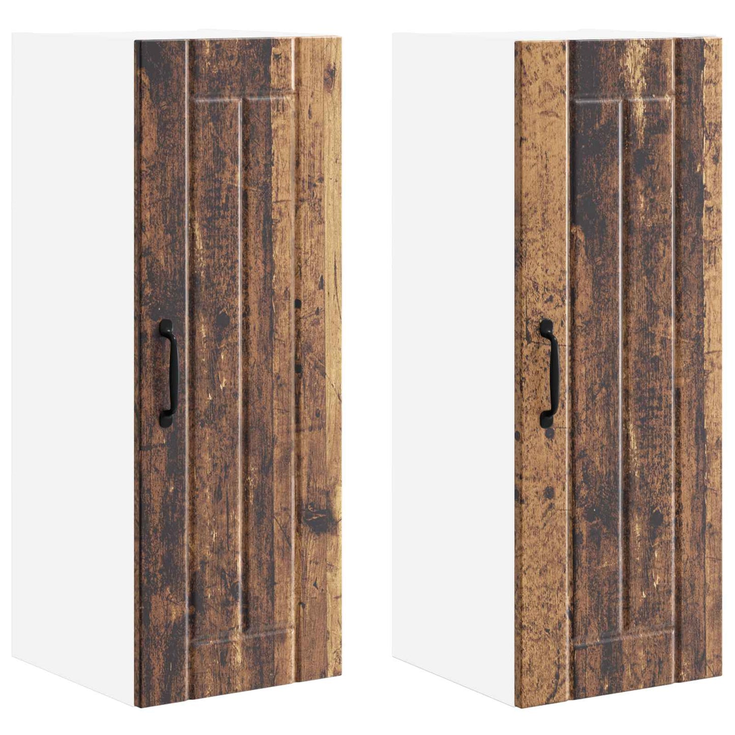 Armadietto a muro LUCCA 2 pz Legno antico Legno ingegnerizzato