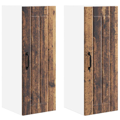 Armadietto a muro LUCCA 2 pz Legno antico Legno ingegnerizzato