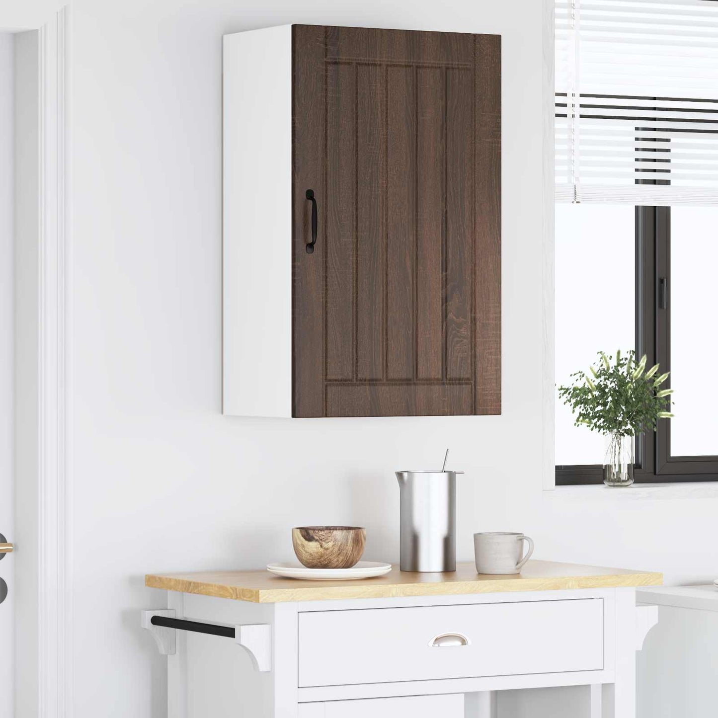 Armadietto a muro LUCCA Rovere Marrone 50 x 31 x 80 cm | homemem39