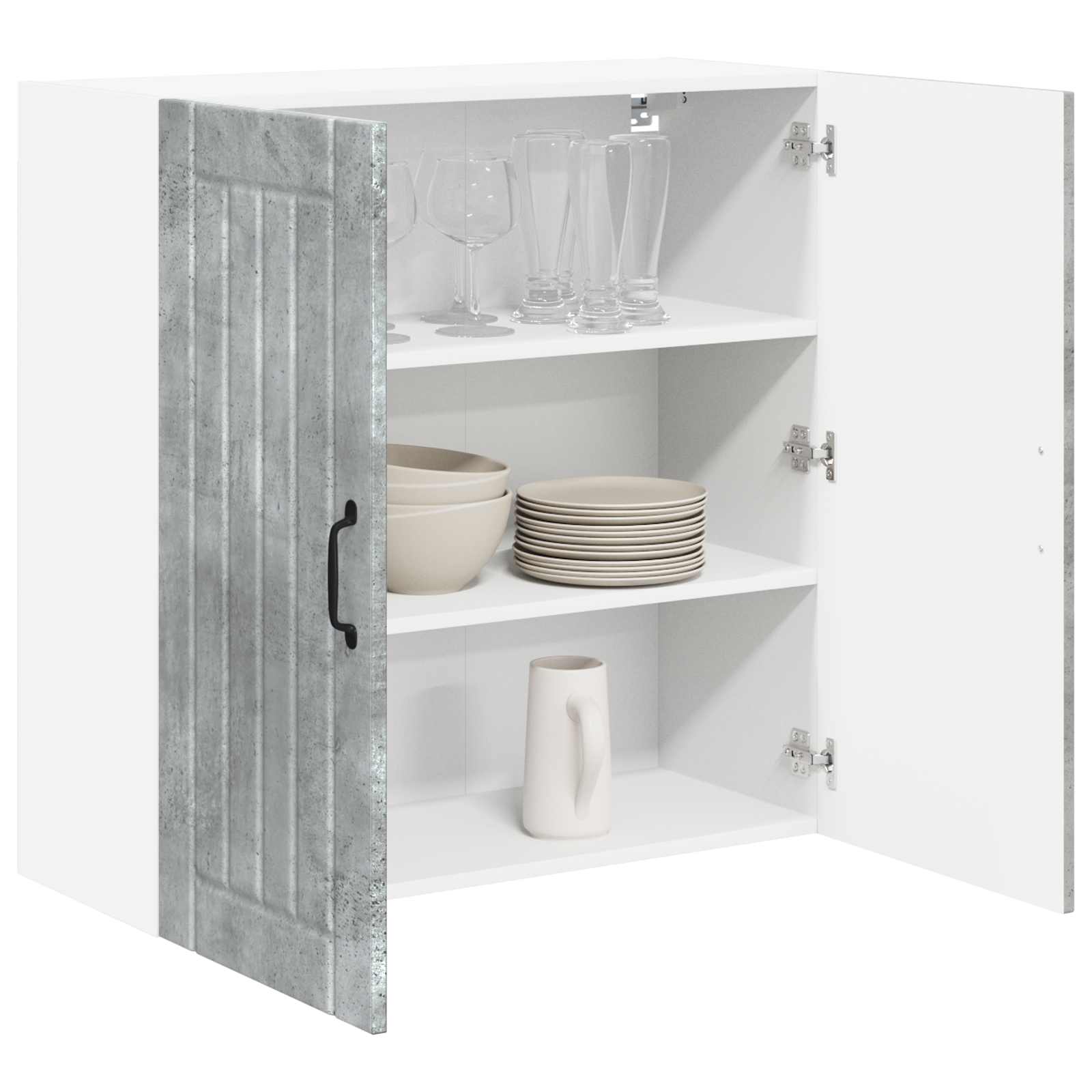 Armadietto a muro LUCCA Grigio Cemento 80 x 31 x 80 cm | homemem39