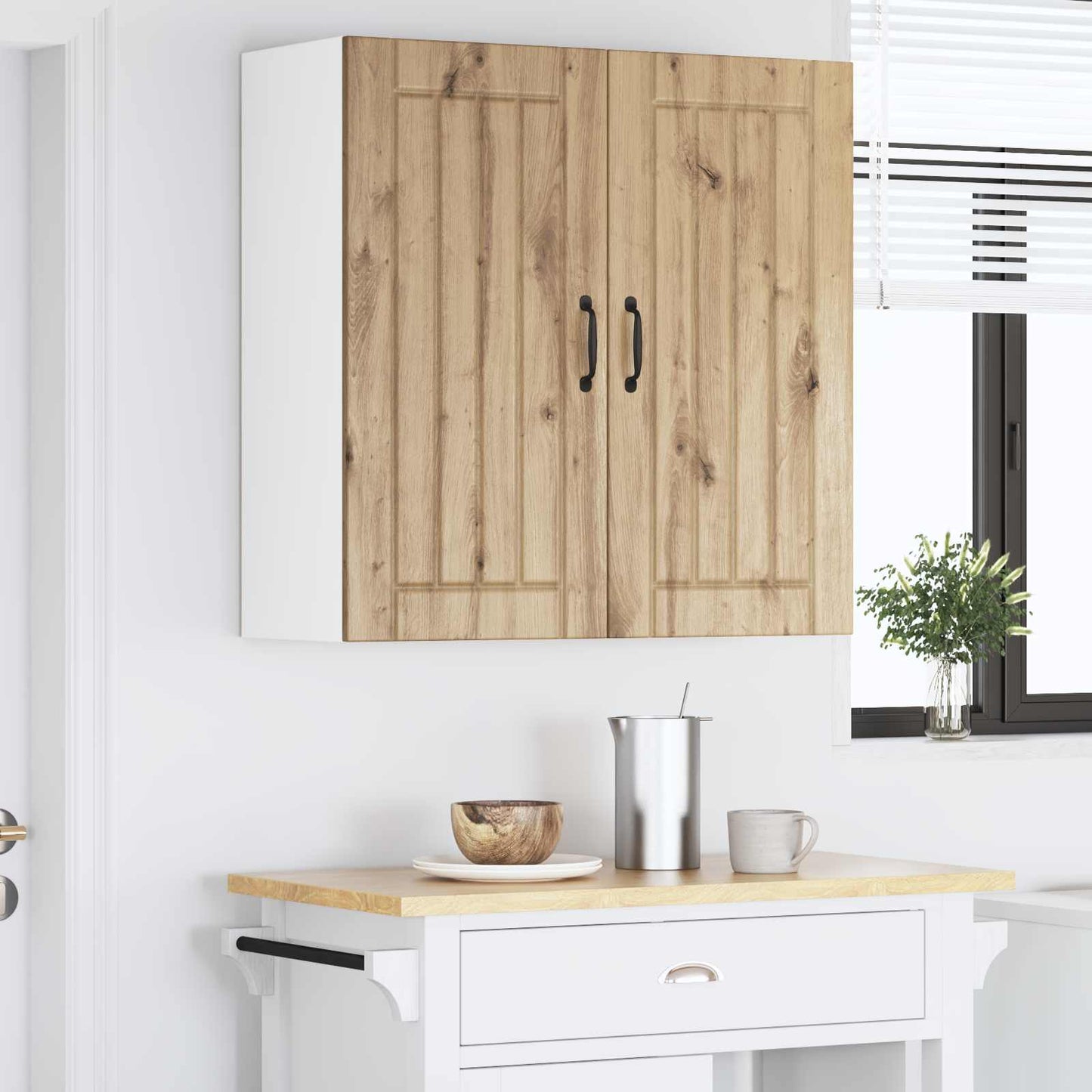 Armadietto a muro LUCCA Rovere Artigianale 80 x 31 x 80 cm | homemem39