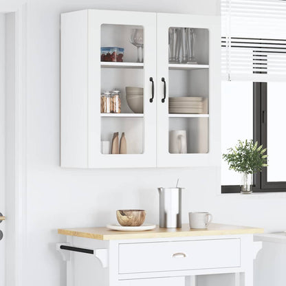 Mobile in vetro da parete LUCCA Bianco 80 x 31 x 80 cm | homemem39