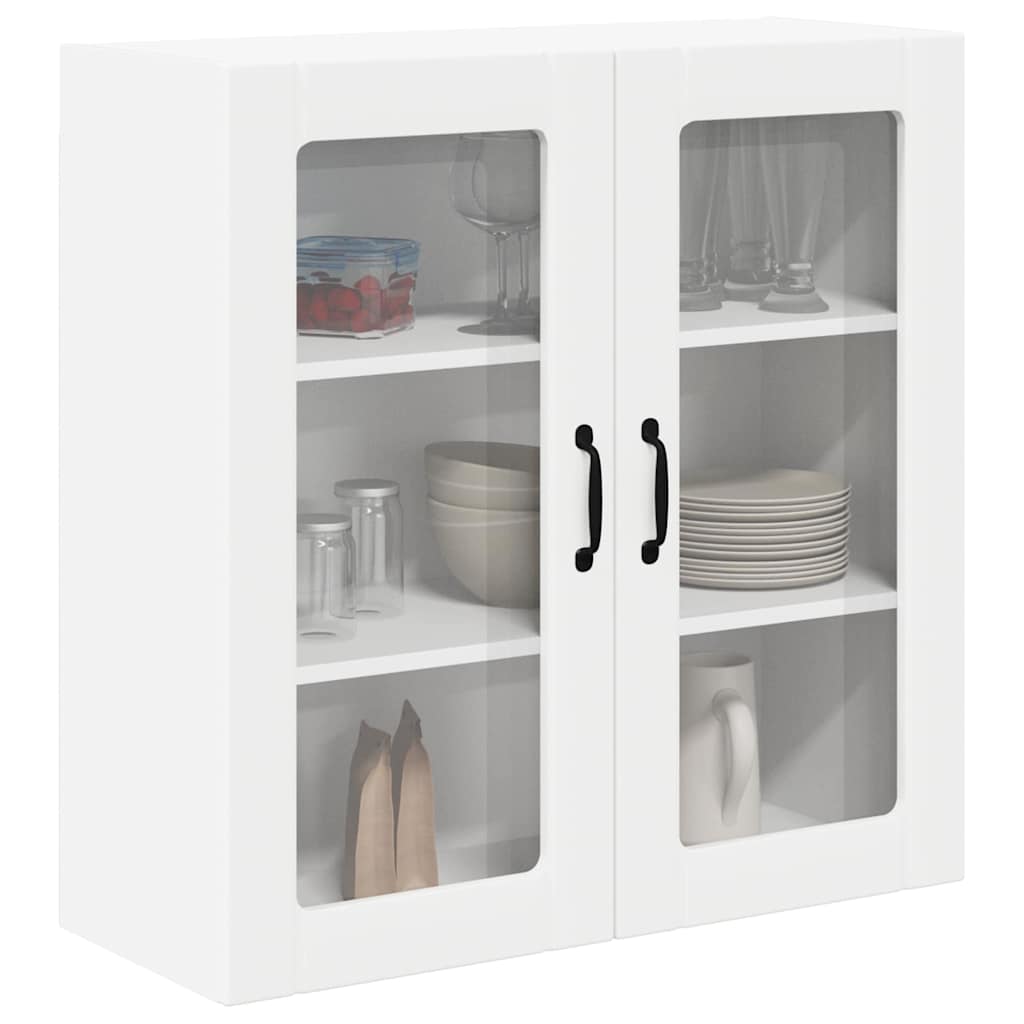 Mobile in vetro da parete LUCCA Bianco 80 x 31 x 80 cm | homemem39