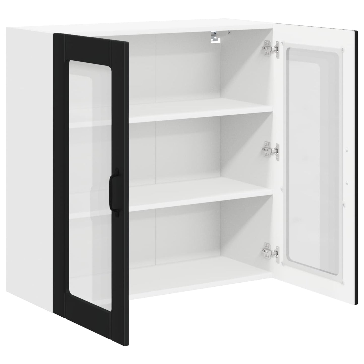 Mobile in vetro da parete LUCCA Nero 80 x 31 x 80 cm | homemem39